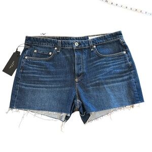 rag & bone Women’s Size 33 Dre Low Rise Dark‎ Denim Shorts NWT